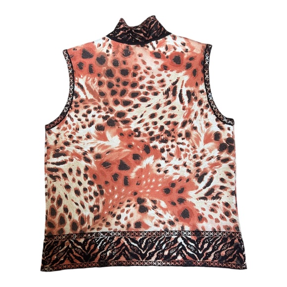 St. John Sport animal print turtleneck - Picture 3 of 8
